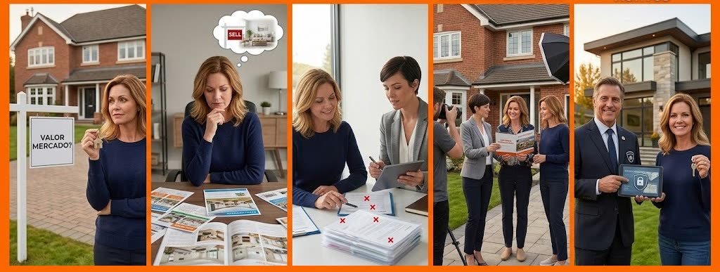 Proceso inmobiliario en cinco escenas